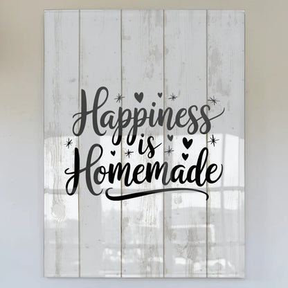 Acrylglas Wandbild Happiness is Homemade Geschenkidee