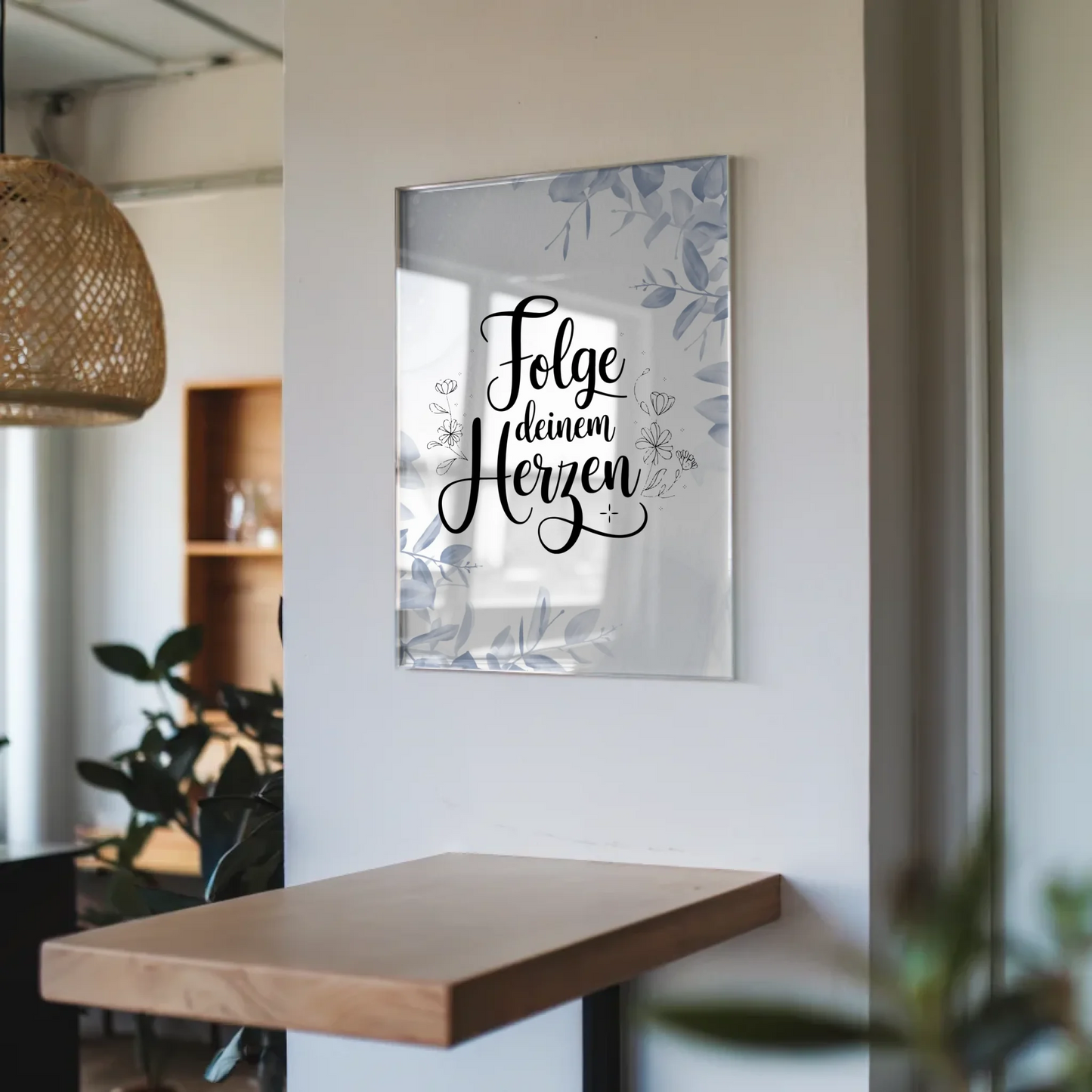 Acrylglas Wandbild Folge deinem Herzen Geschenkidee