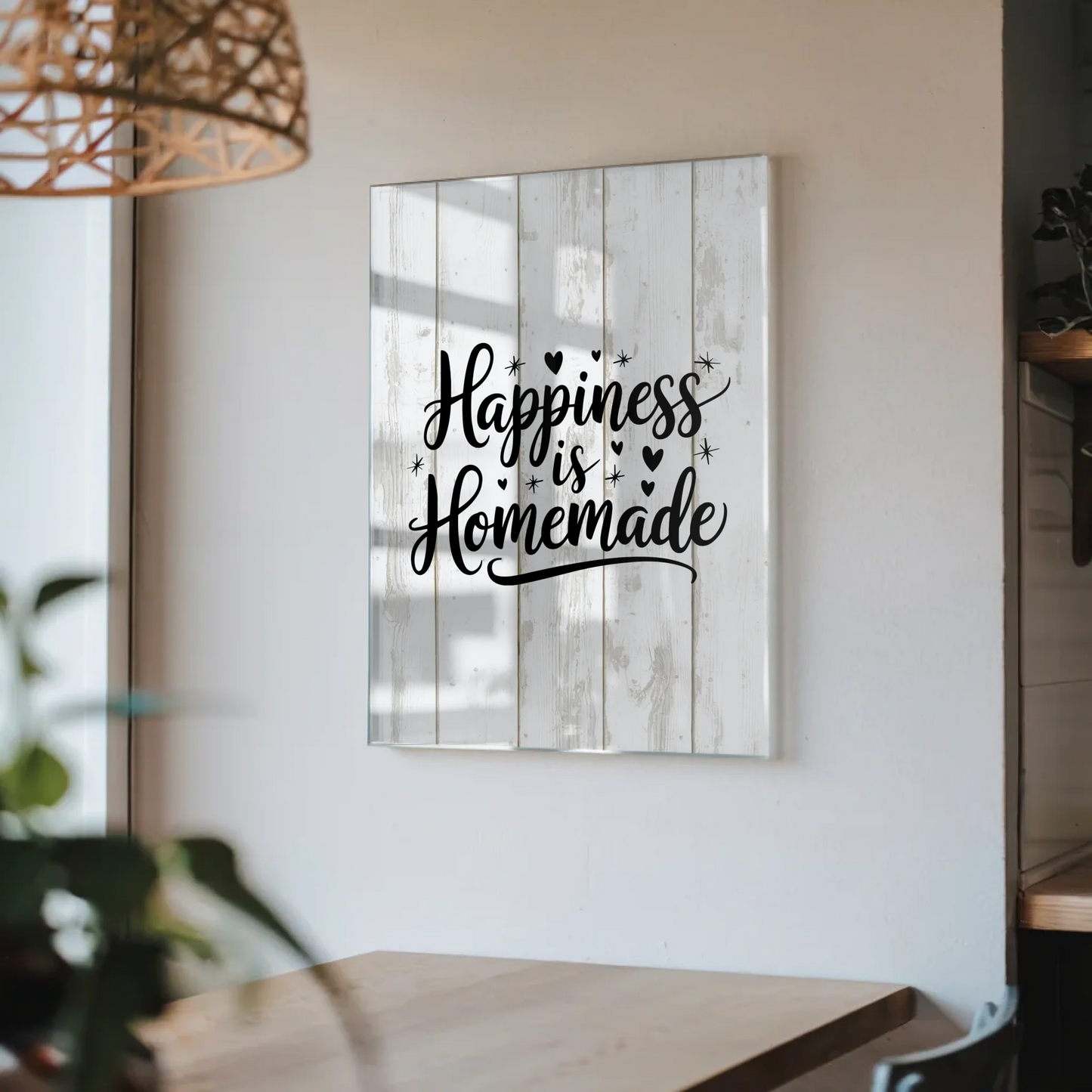 Acrylglas Wandbild Happiness is Homemade Geschenkidee