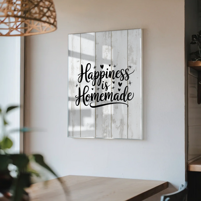 Acrylglas Wandbild Happiness is Homemade Geschenkidee
