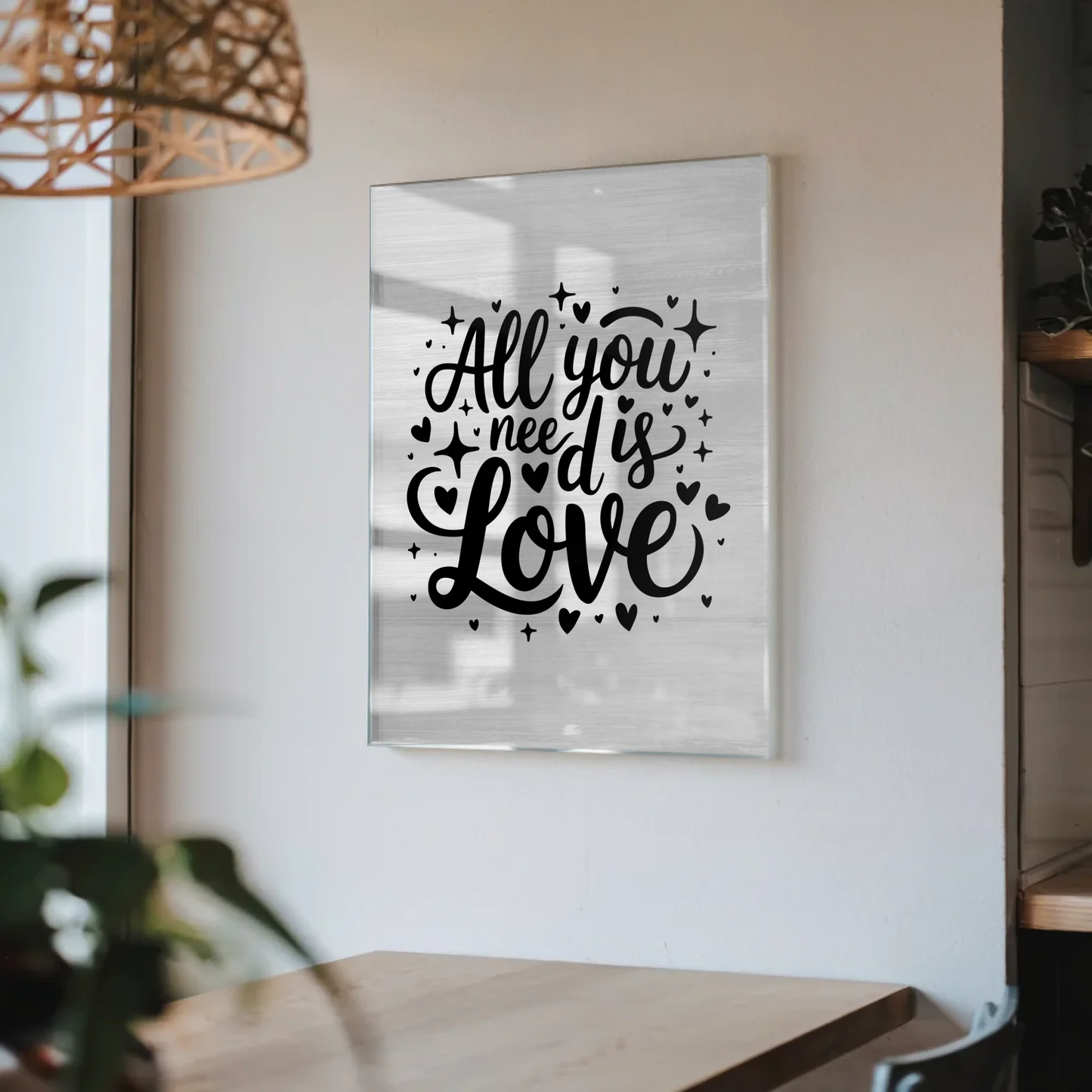 Wandbild Auf Acrylglas All You Need Is Love Geschenk