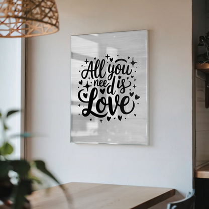 Wandbild Auf Acrylglas All You Need Is Love Geschenk
