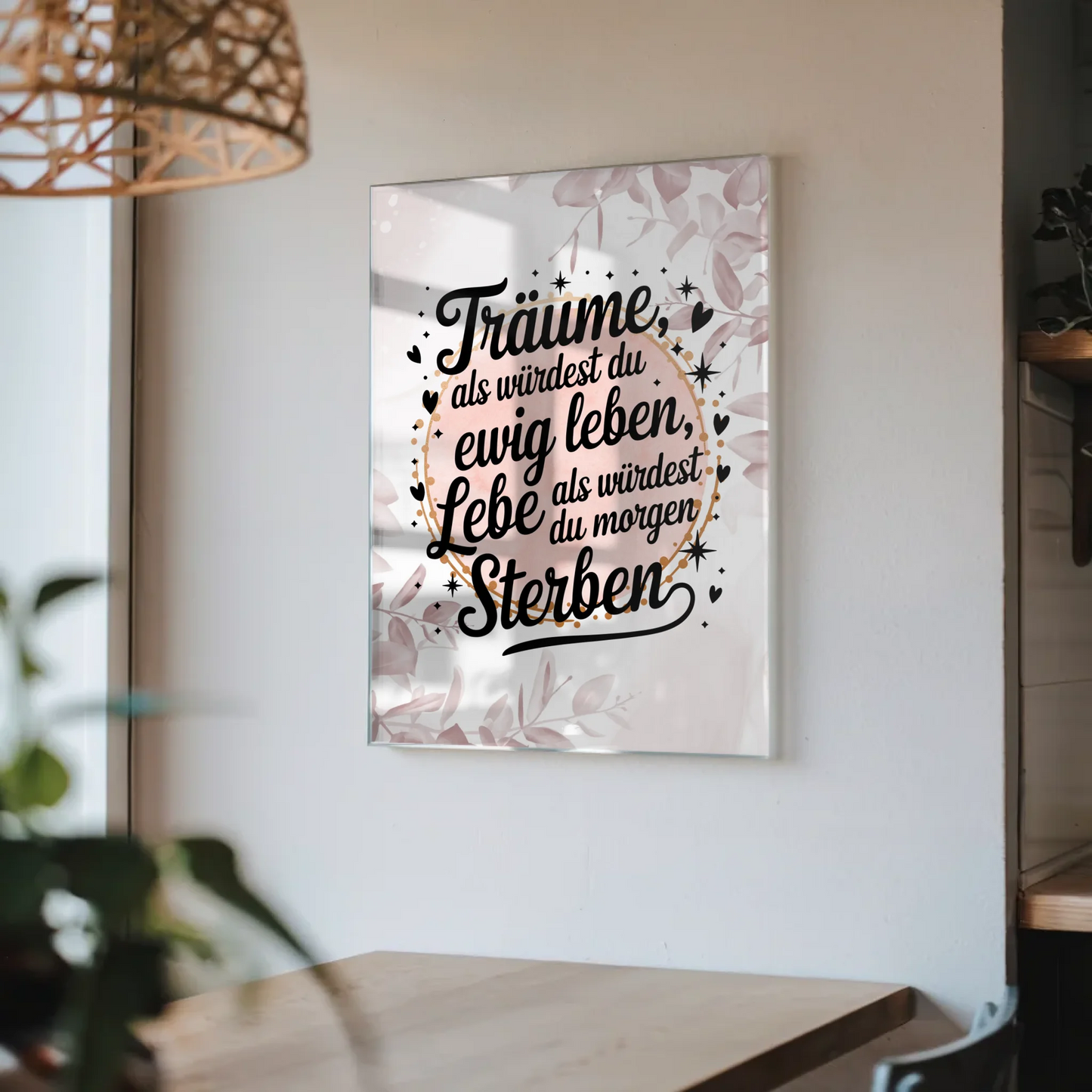 Wandbild Auf Acrylglas Träume Lebe Zitat Geschenk