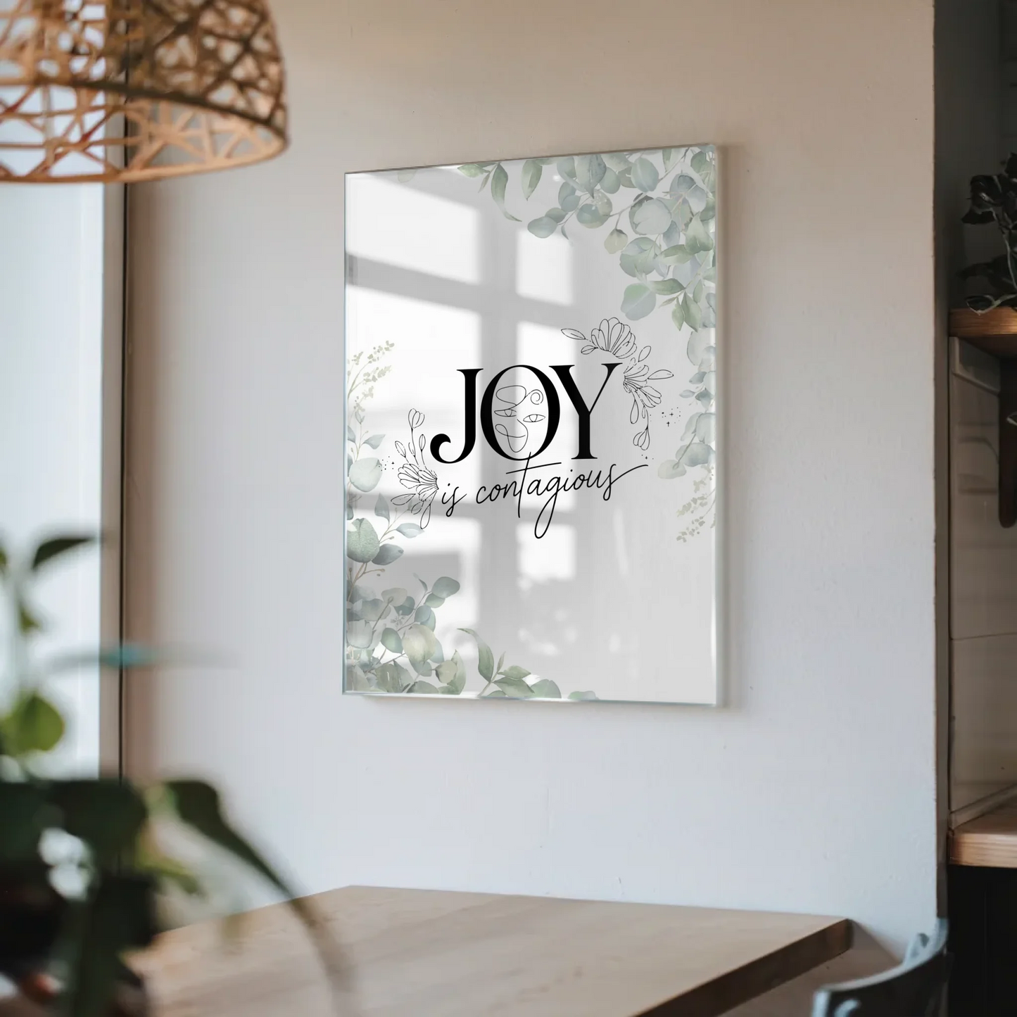 Acrylglas Bild Joy is Contagious Personalisiertes Geschenk