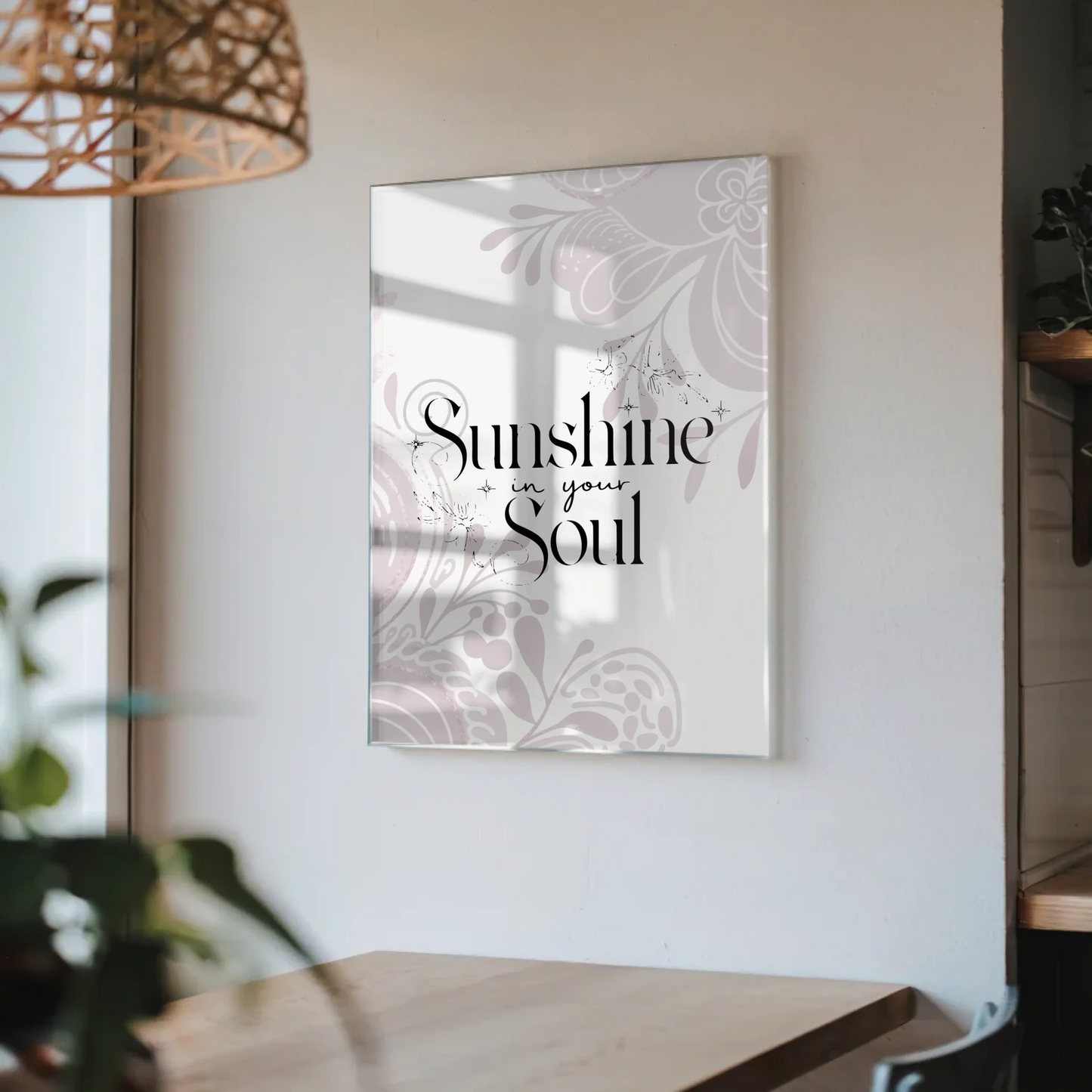 Acrylglas Mit Foto Sunshine in Your Soul Geschenk Spruch Wandbild