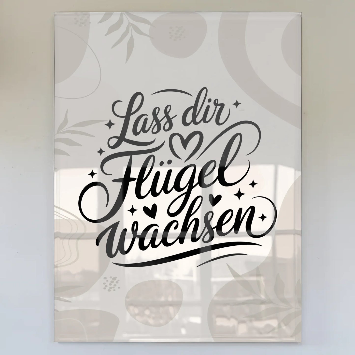Wandbild Acrylglas Lass dir Flügel wachsen Geschenk