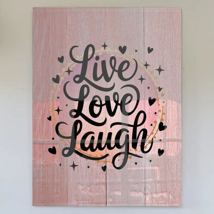 Bild Aus Acrylglas Live Love Laugh Geschenkideen Spruch Wandbild