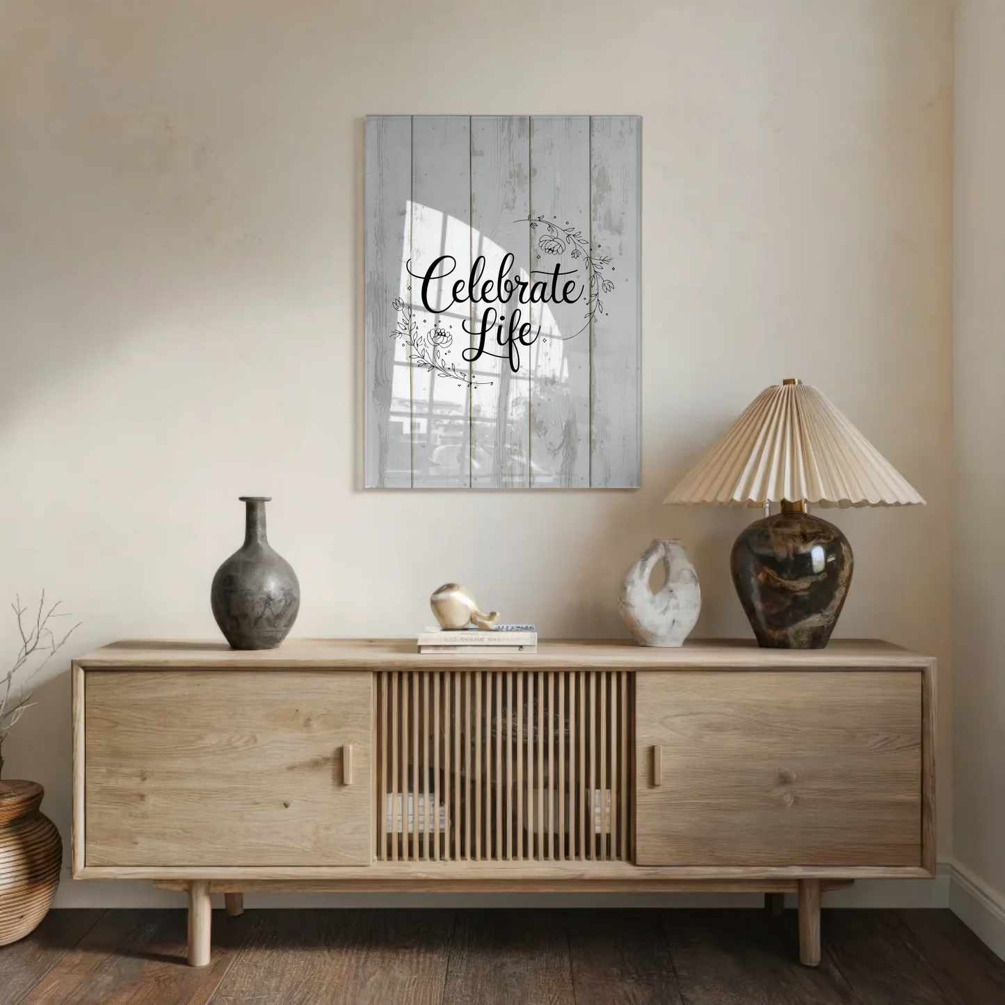 Wandbild Acrylglas Celebrate Life - Personalisiertes Geschenk