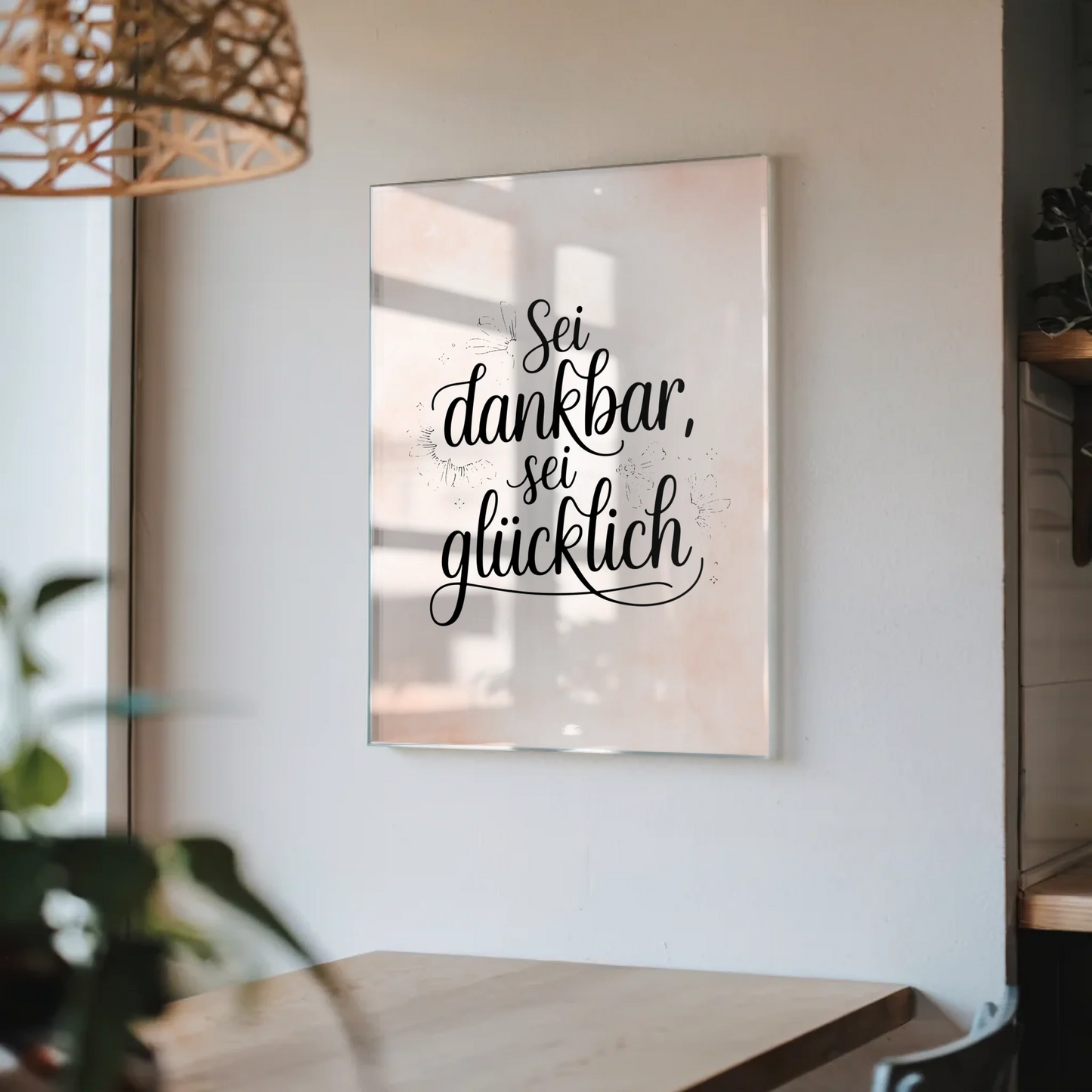 Wandbild Auf Acrylglas Sei Dankbar Sei Glücklich