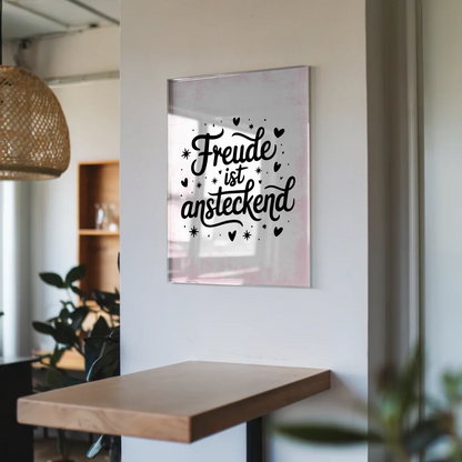 Acrylglas Mit Foto - Freude ist ansteckend Geschenk