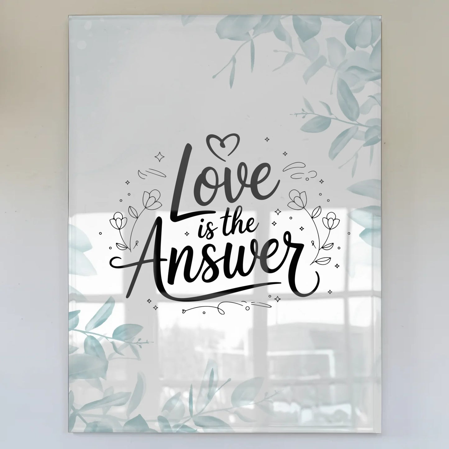 Bild Mit Acrylglas Love is the Answer Geschenkidee