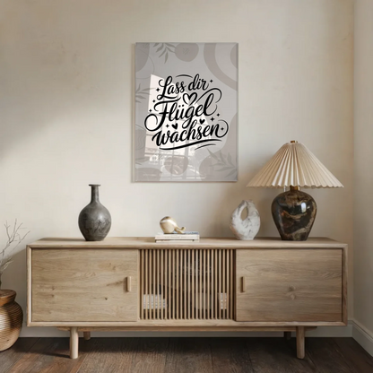 Wandbild Acrylglas Lass dir Flügel wachsen Geschenk