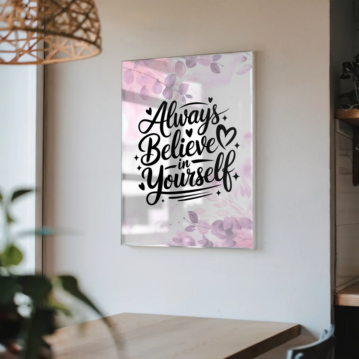 Foto Mit Acrylglas Always Believe in Yourself Geschenk
