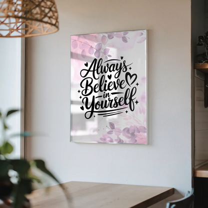 Foto Mit Acrylglas Always Believe in Yourself Geschenk