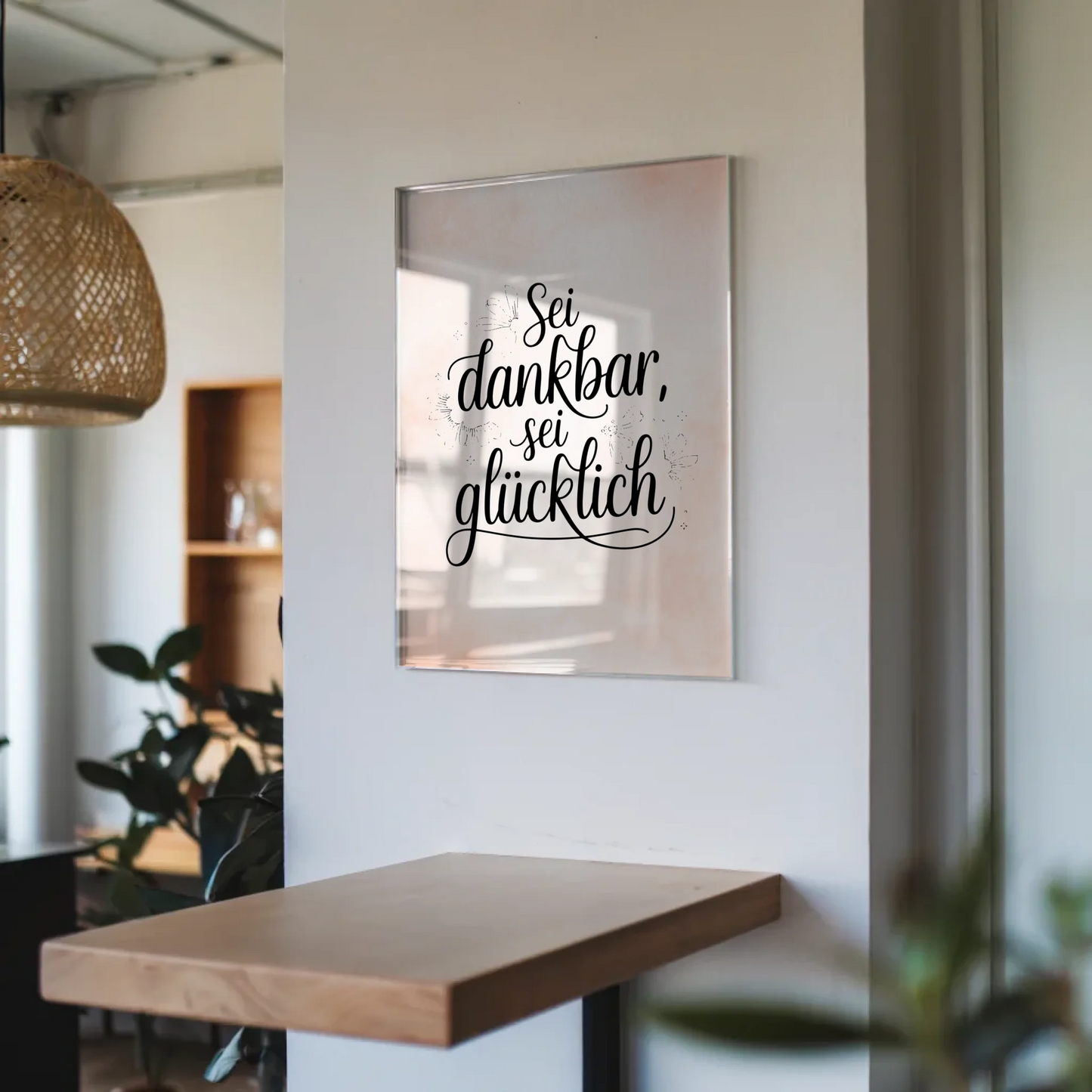 Wandbild Auf Acrylglas Sei Dankbar Sei Glücklich