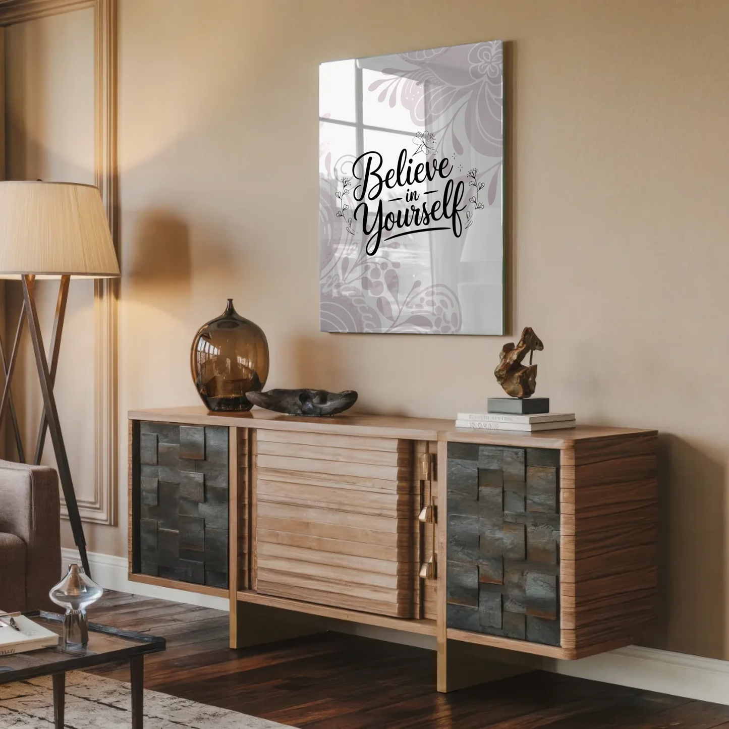 Acrylglas Wandbild Believe in Yourself Geschenkidee