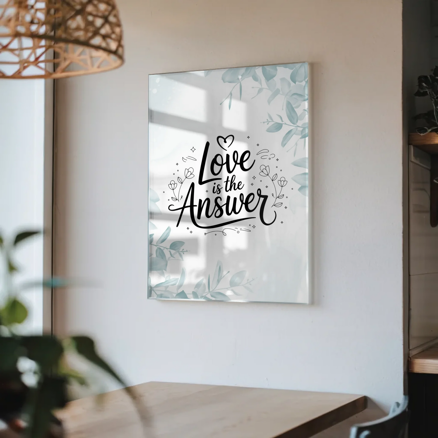 Bild Mit Acrylglas Love is the Answer Geschenkidee