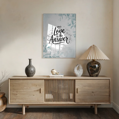 Bild Mit Acrylglas Love is the Answer Geschenkidee