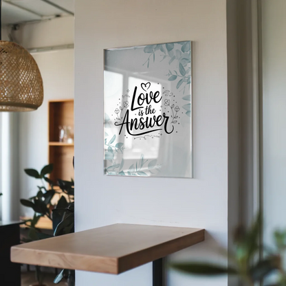 Bild Mit Acrylglas Love is the Answer Geschenkidee