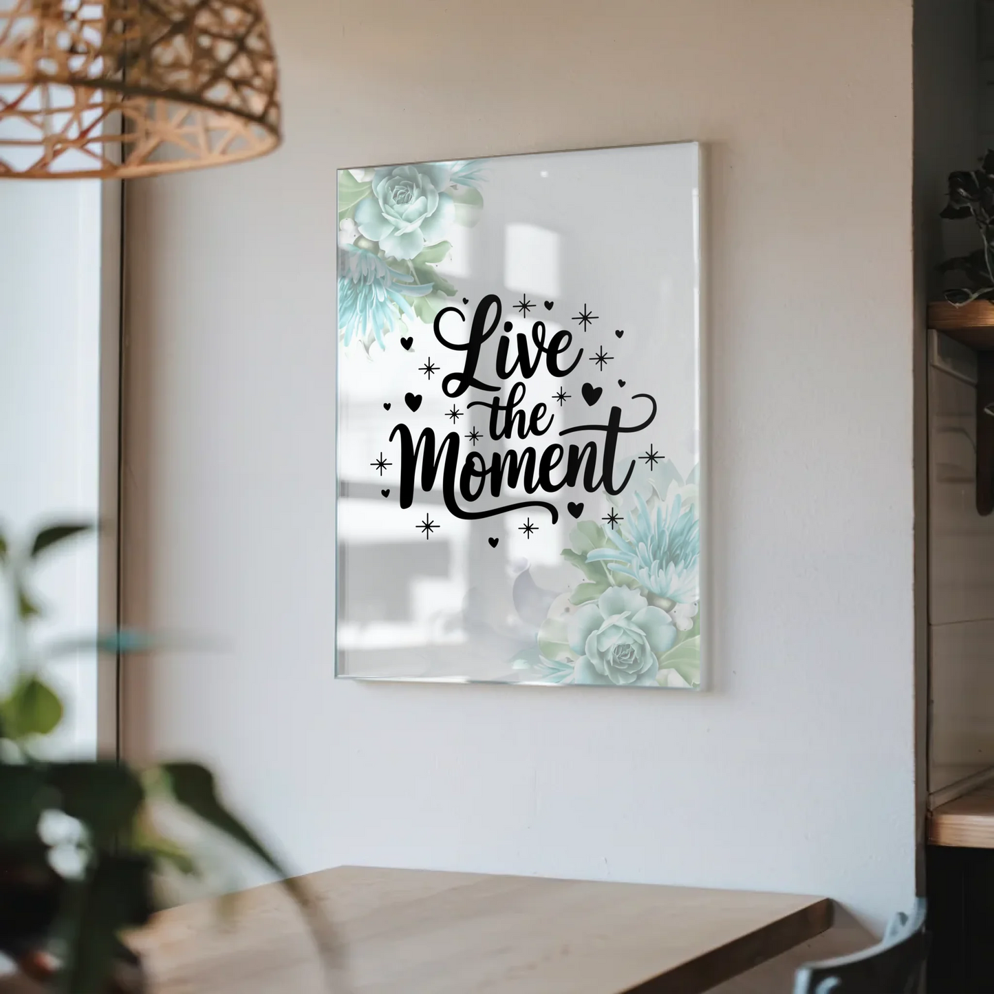 Acrylglas Bild Live the Moment - Personalisiertes Geschenk