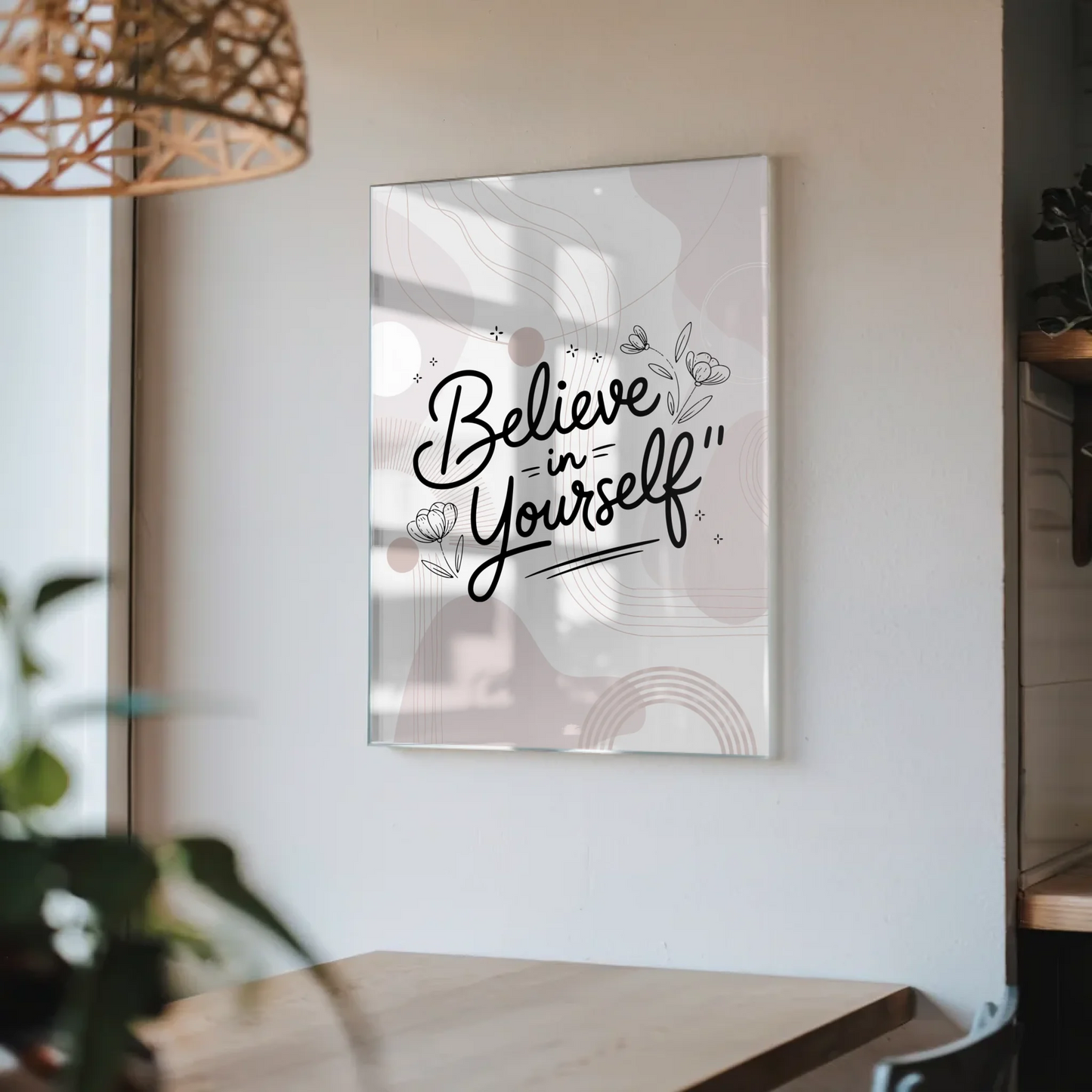 Wandbild Acrylglas Believe in Yourself personalisiert