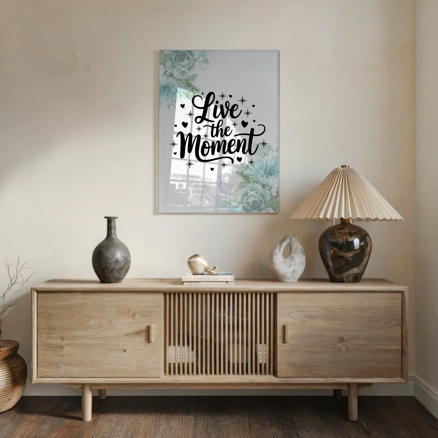 Acrylglas Bild Live the Moment - Personalisiertes Geschenk