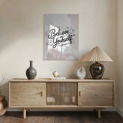 Wandbild Acrylglas Believe in Yourself personalisiert