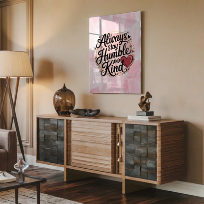 Wandbild Acrylglas Always Stay Humble and Kind Geschenk