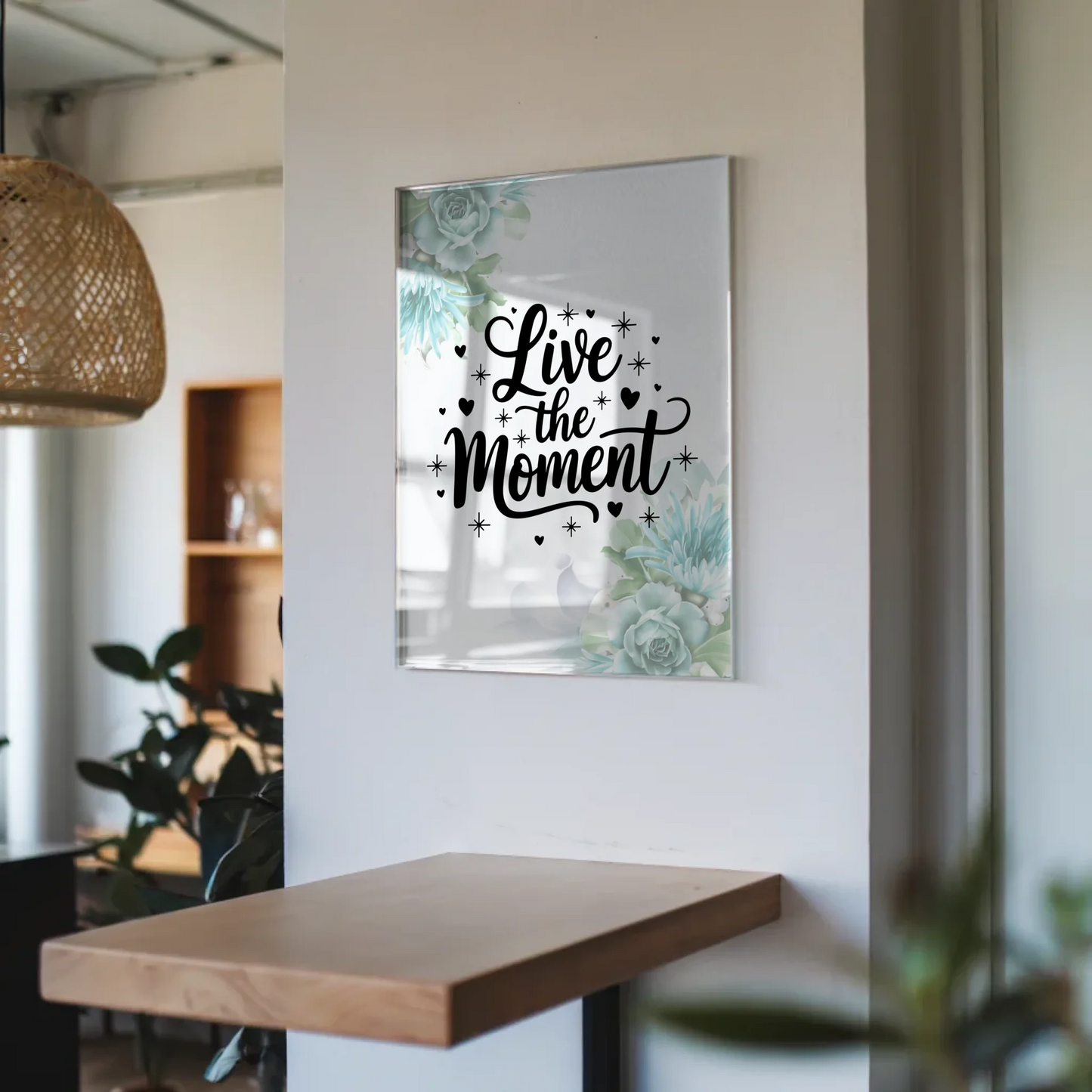 Acrylglas Bild Live the Moment - Personalisiertes Geschenk