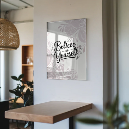Acrylglas Wandbild Believe in Yourself Geschenkidee