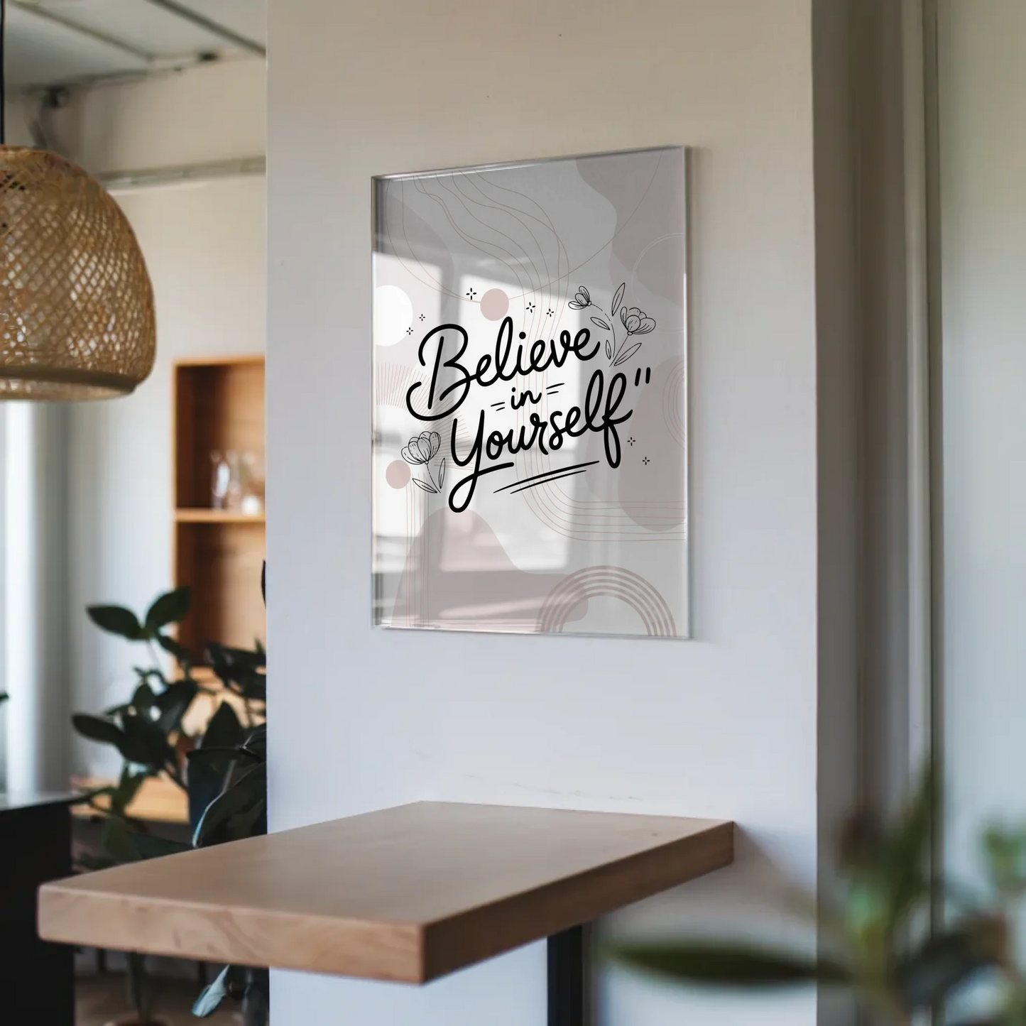 Wandbild Acrylglas Believe in Yourself personalisiert