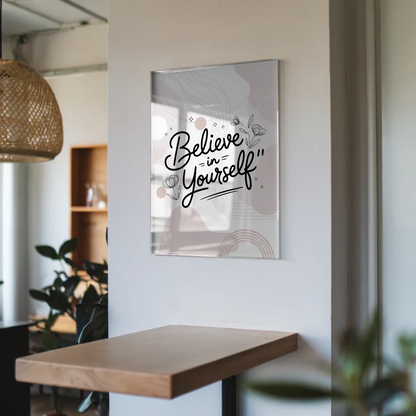 Wandbild Acrylglas Believe in Yourself personalisiert