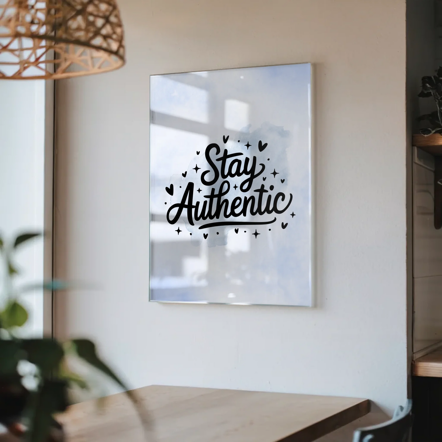 Acrylglas Bild Stay Authentic - Personalisiertes Geschenk
