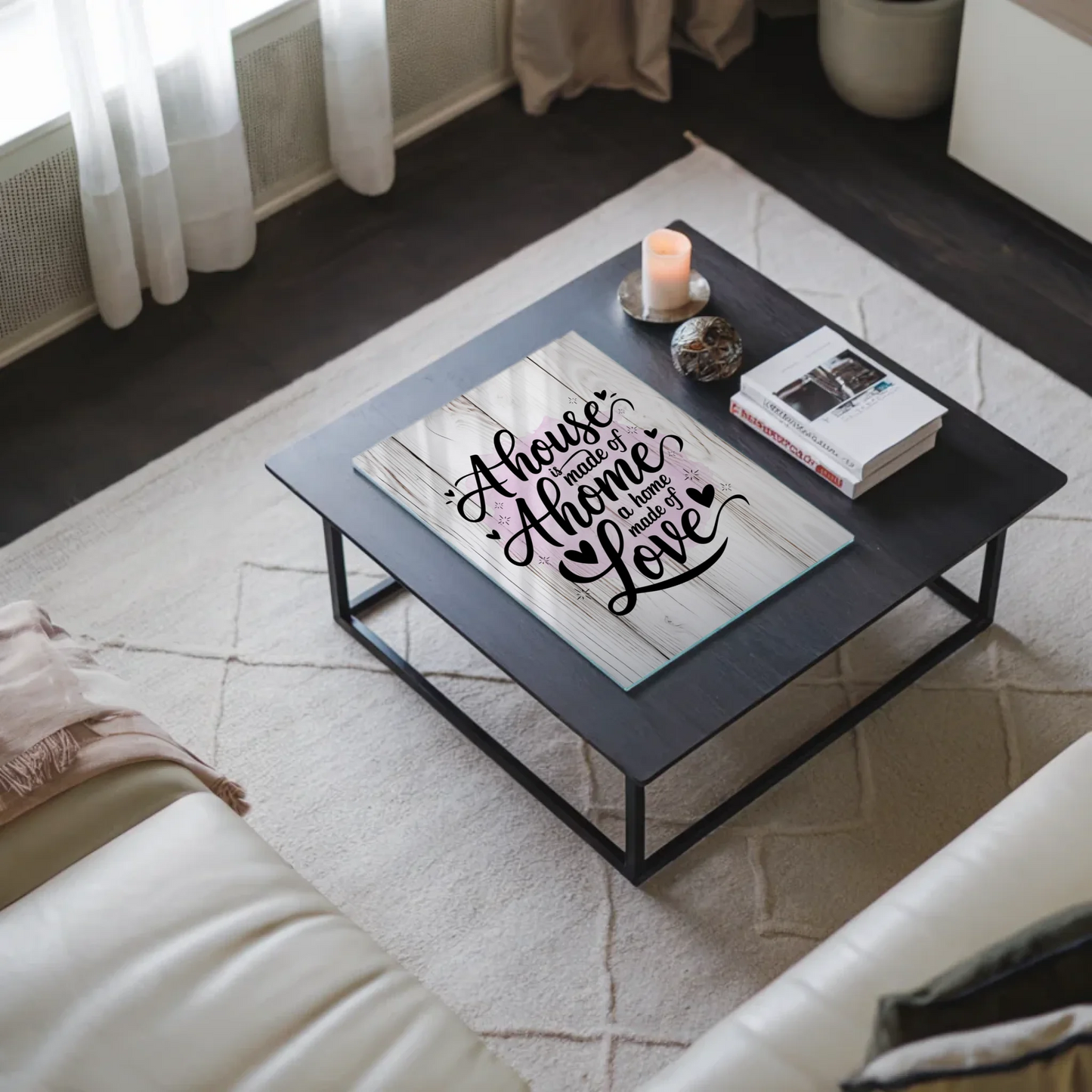 Wandbild Acrylglas Bild A House is Made of Walls Home Love