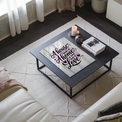 Wandbild Acrylglas Bild A House is Made of Walls Home Love
