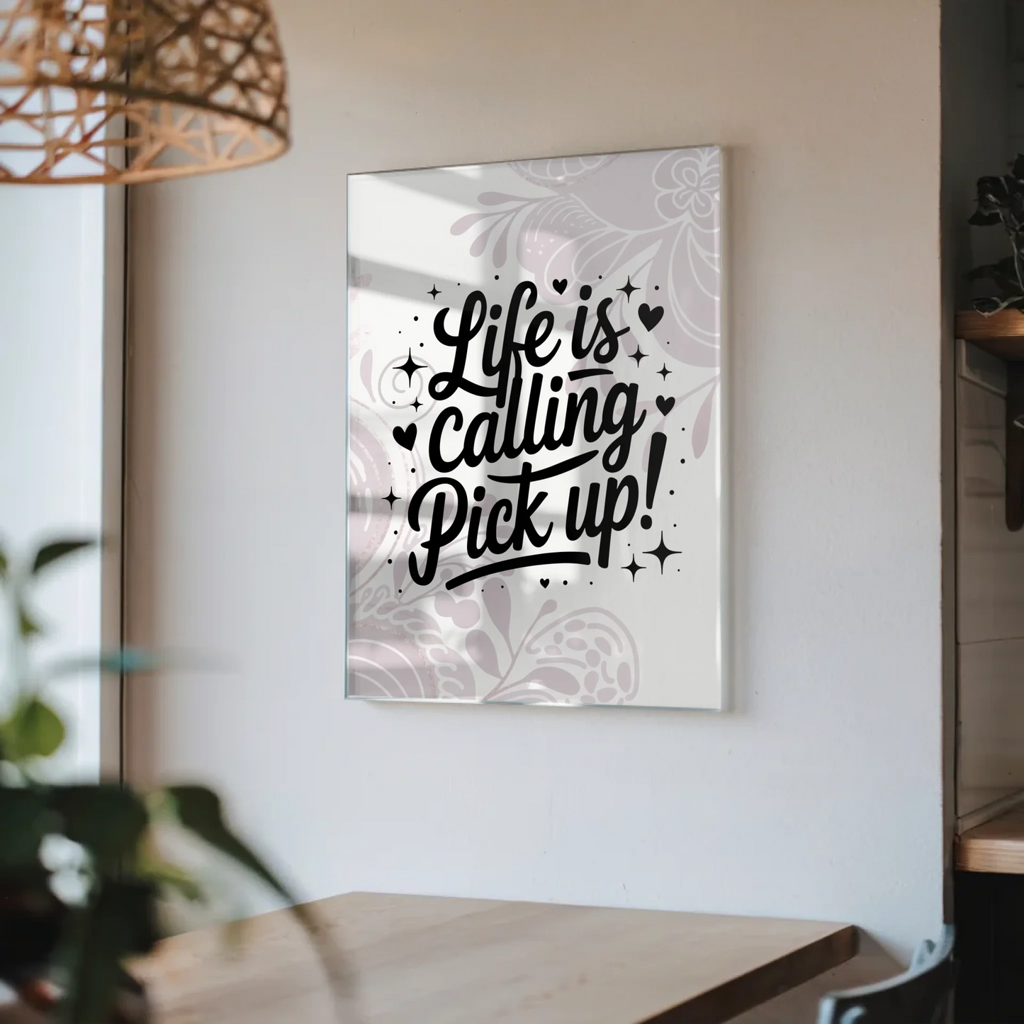 Foto Mit Acrylglas Life is calling – pick up! Geschenk