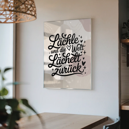 Bild Mit Acrylglas Lächle und die Welt lächelt zurück