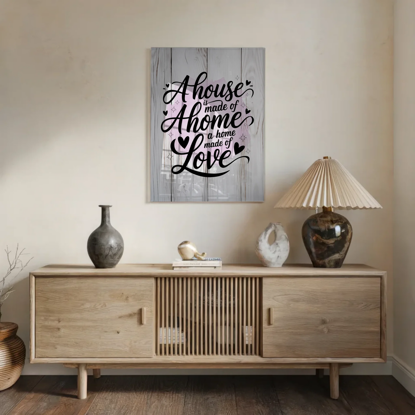 Wandbild Acrylglas Bild A House is Made of Walls Home Love