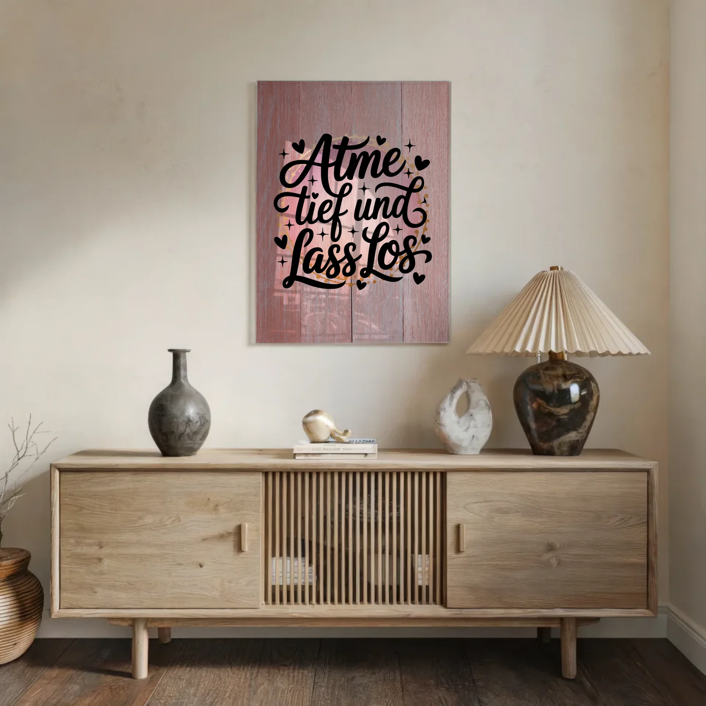 Acrylglas Wandbild Atme tief und lass los Geschenk