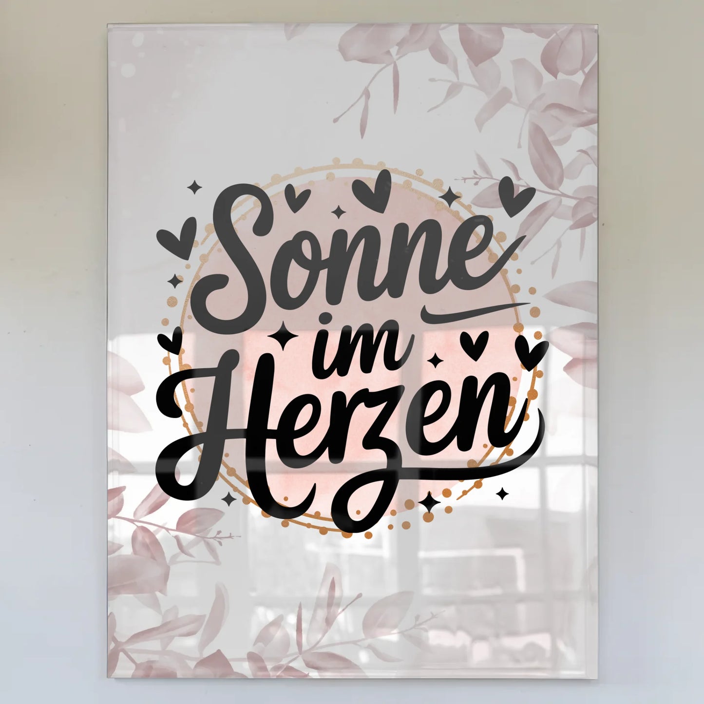 Foto Acrylglas Sonne im Herzen Personalisiertes Geschenk