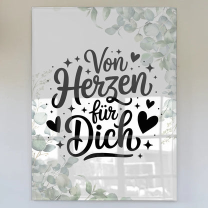 Wandbild Auf Acrylglas Von Herzen für Dich Geschenk