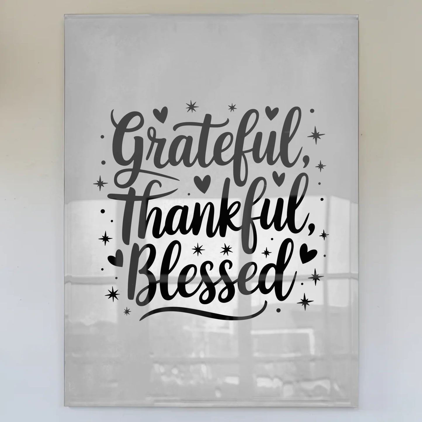 Foto Mit Acrylglas: Grateful Thankful Blessed Geschenk