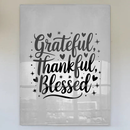Foto Mit Acrylglas: Grateful Thankful Blessed Geschenk