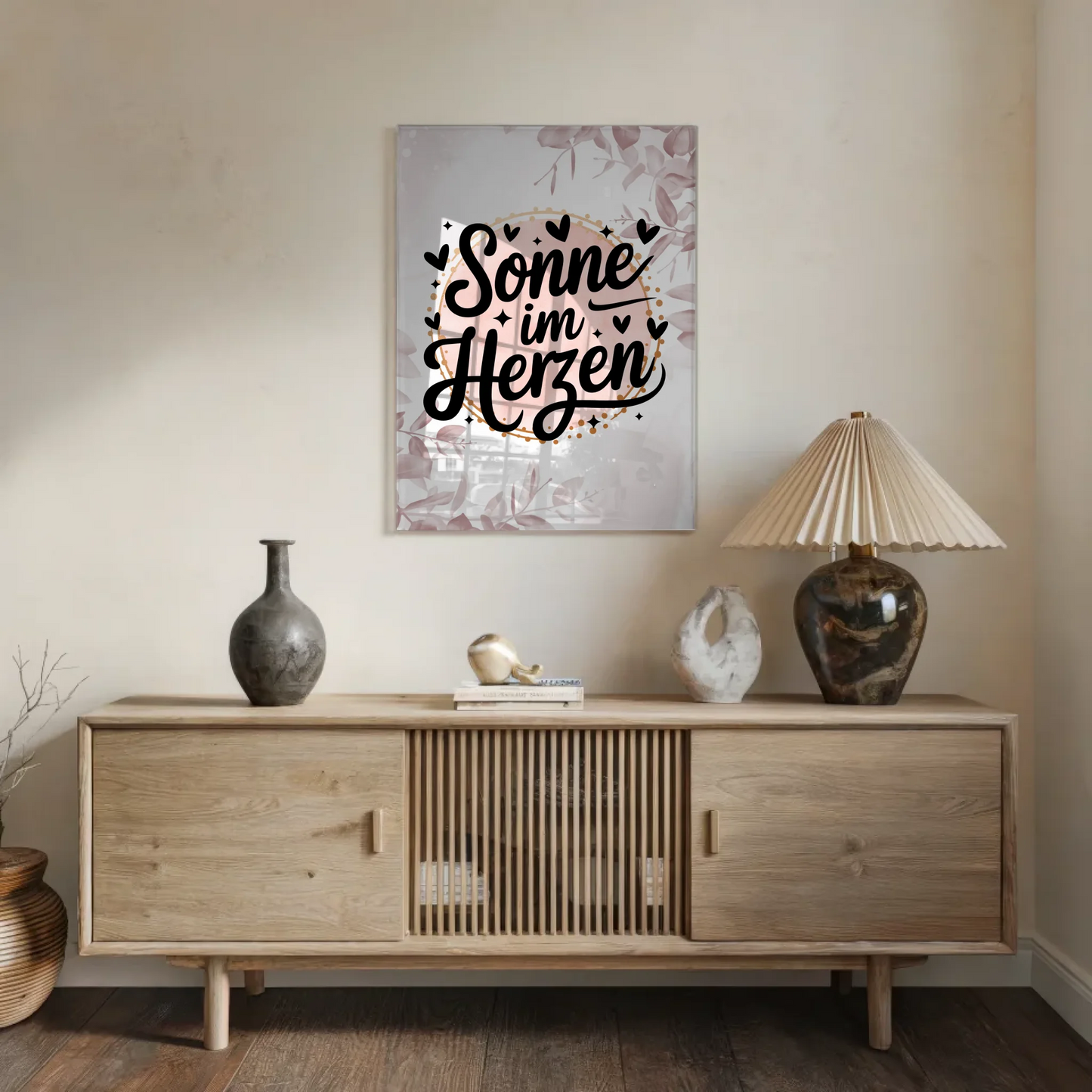 Foto Acrylglas Sonne im Herzen Personalisiertes Geschenk