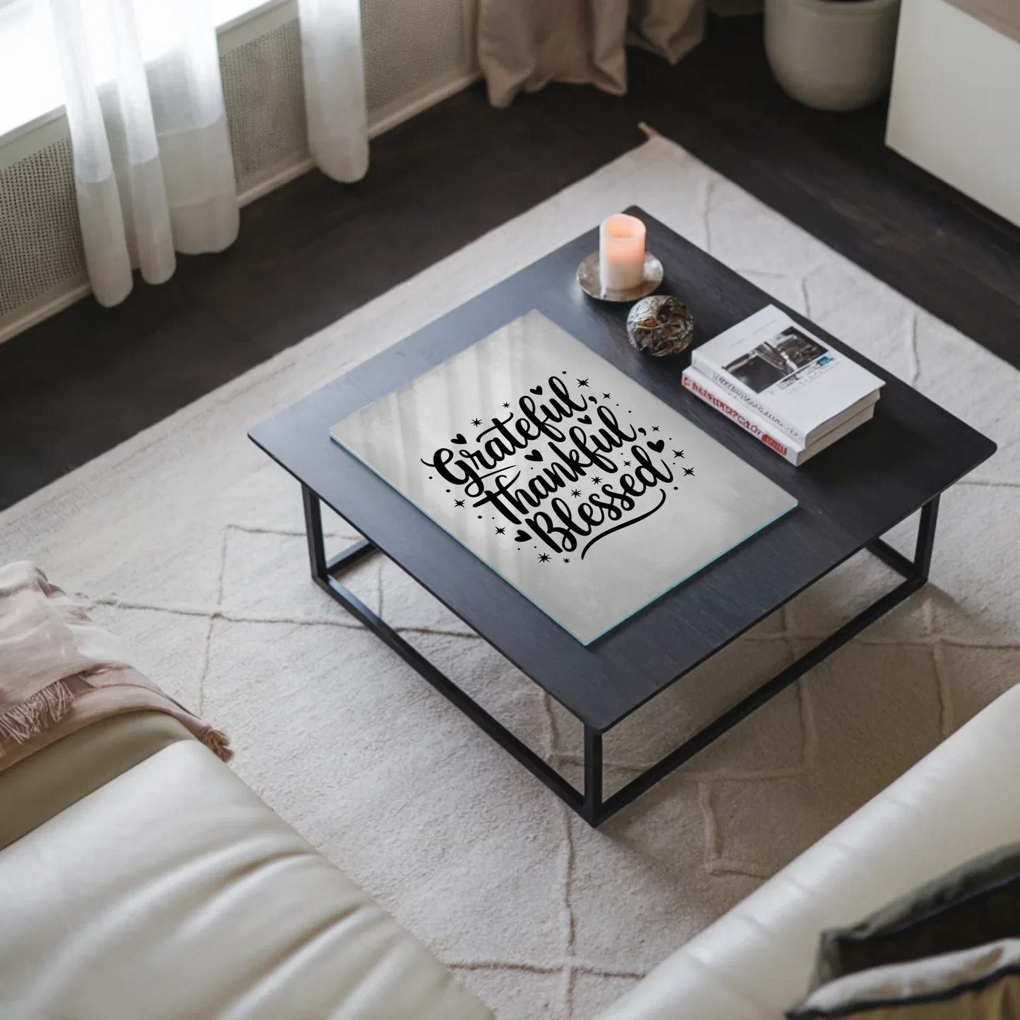 Foto Mit Acrylglas: Grateful Thankful Blessed Geschenk