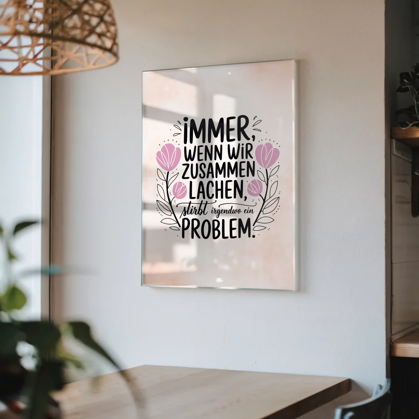 Wandbild Acrylglas Immer wenn wir zusammen lachen Problem