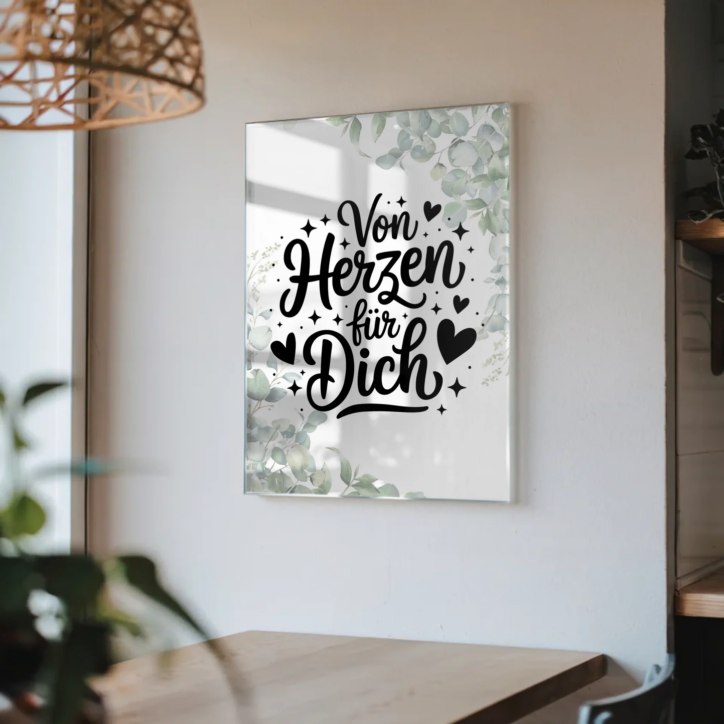 Wandbild Auf Acrylglas Von Herzen für Dich Geschenk