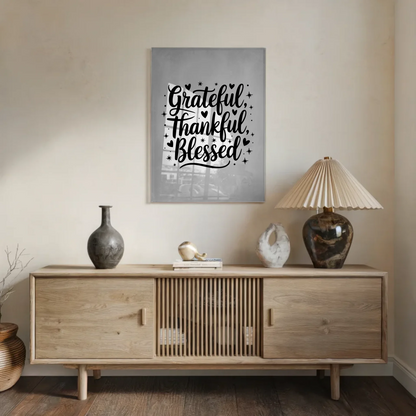 Foto Mit Acrylglas: Grateful Thankful Blessed Geschenk