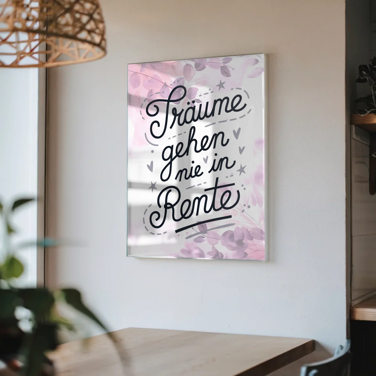 Acrylglas Wandbild Träume gehen nie in Rente Geschenk