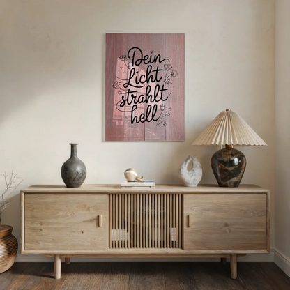 Bild Mit Acrylglas Dein Licht Strahlt Hell Geschenk